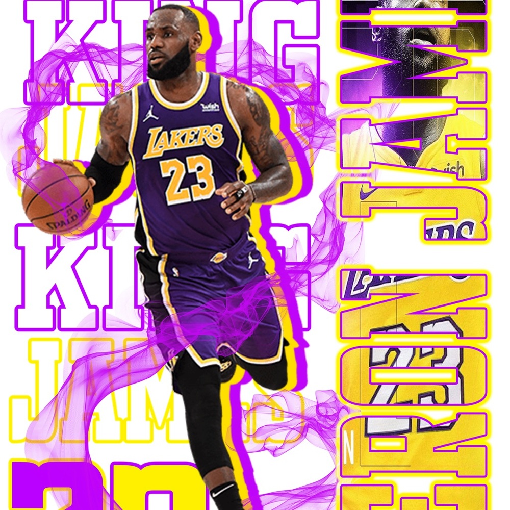 King, James, T-shirt, and shoes